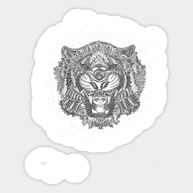 Ink Tiger Sticker by LilyFlorence